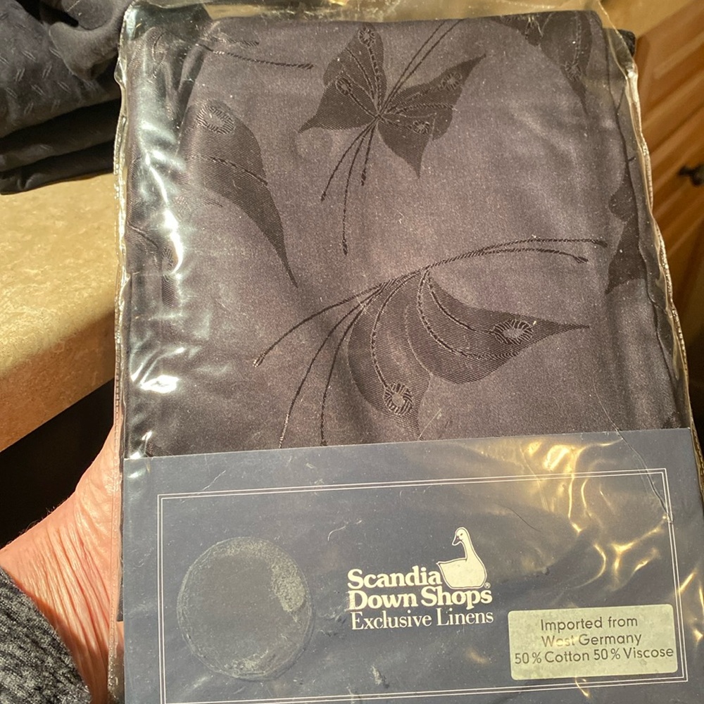 NEW Scandia Down Black European Square Pillow Sham